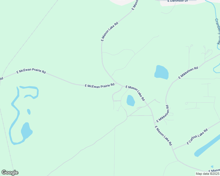 map of restaurants, bars, coffee shops, grocery stores, and more near 2460 East McEwan Prairie Road in Shelton