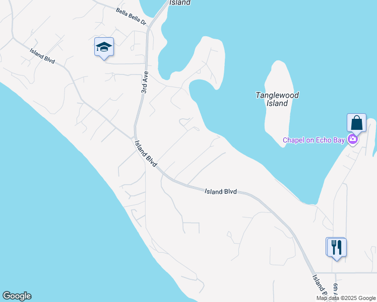 map of restaurants, bars, coffee shops, grocery stores, and more near 331 Island Boulevard Fi in Fox Island