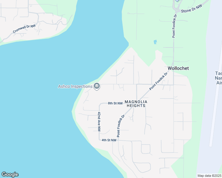 map of restaurants, bars, coffee shops, grocery stores, and more near 4020 10th Street Northwest in Gig Harbor