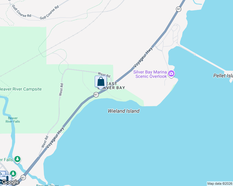 map of restaurants, bars, coffee shops, grocery stores, and more near 4874 Minnesota 61 in Beaver Bay