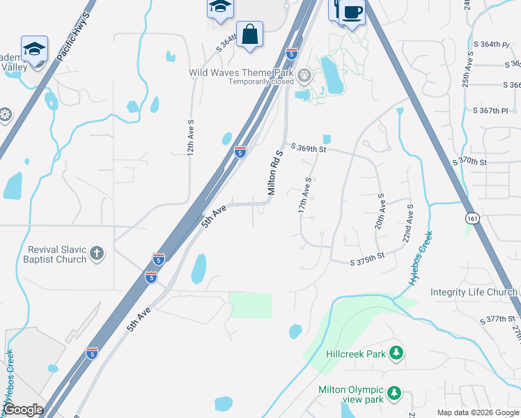 map of restaurants, bars, coffee shops, grocery stores, and more near 1411 South 372nd Street in Federal Way