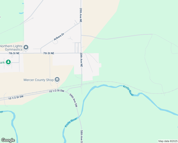 map of restaurants, bars, coffee shops, grocery stores, and more near 700 Hillview Circle Drive in Beulah