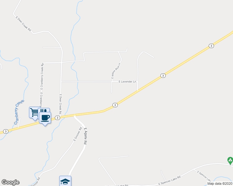 map of restaurants, bars, coffee shops, grocery stores, and more near 75 East Effie Prosser Road in Shelton