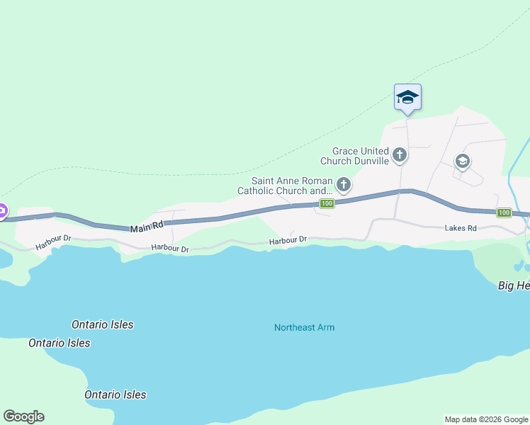 map of restaurants, bars, coffee shops, grocery stores, and more near 1295 Newfoundland and Labrador 100 in Dunville