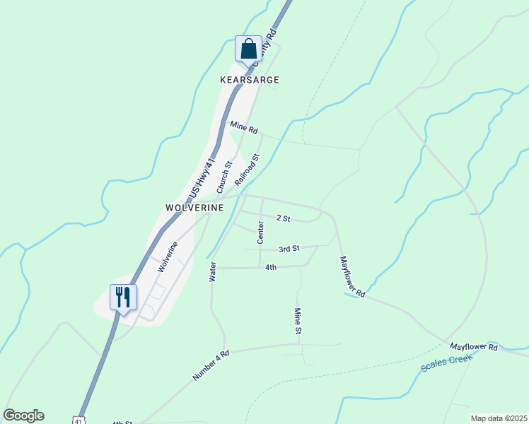 map of restaurants, bars, coffee shops, grocery stores, and more near 49 2 Street in Calumet