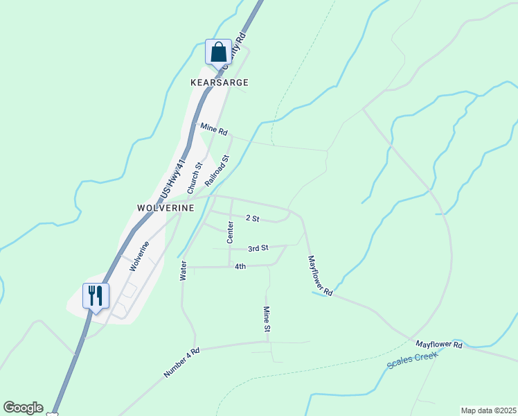 map of restaurants, bars, coffee shops, grocery stores, and more near 49-69 2nd in Calumet Township