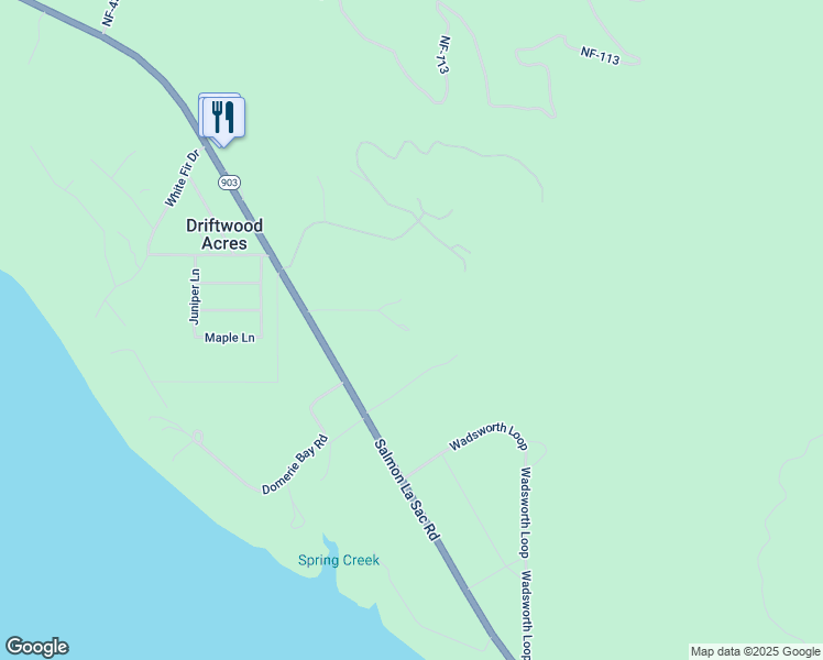 map of restaurants, bars, coffee shops, grocery stores, and more near 210 Cozy Lane in Ronald