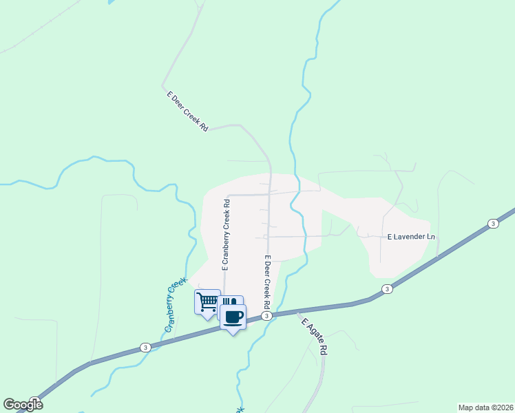 map of restaurants, bars, coffee shops, grocery stores, and more near 531 East Cranberry Creek Road in Shelton