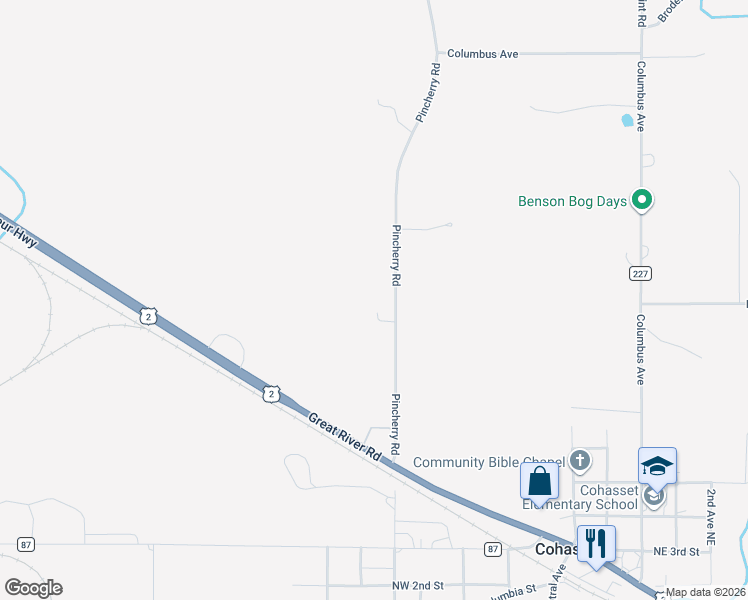 map of restaurants, bars, coffee shops, grocery stores, and more near 36151 Pincherry Road in Cohasset