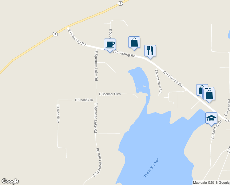 map of restaurants, bars, coffee shops, grocery stores, and more near 111 East Spencer Glen in Shelton