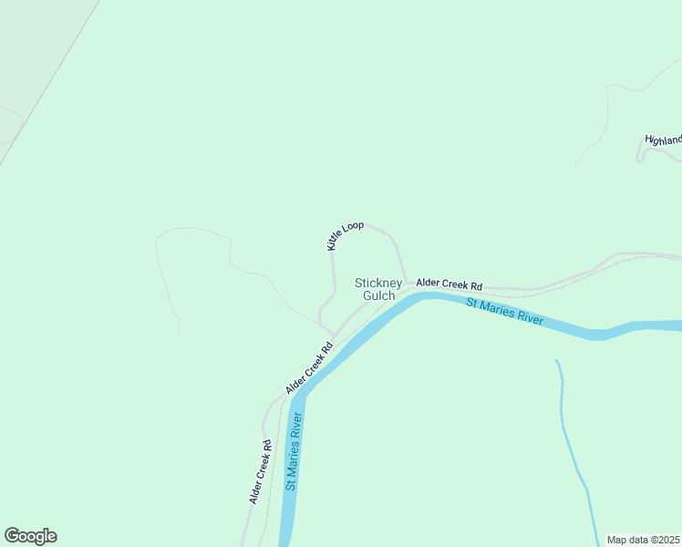 map of restaurants, bars, coffee shops, grocery stores, and more near 316 Kittle Loop in Saint Maries
