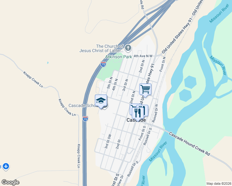 map of restaurants, bars, coffee shops, grocery stores, and more near 322 2nd Avenue Northwest in Cascade