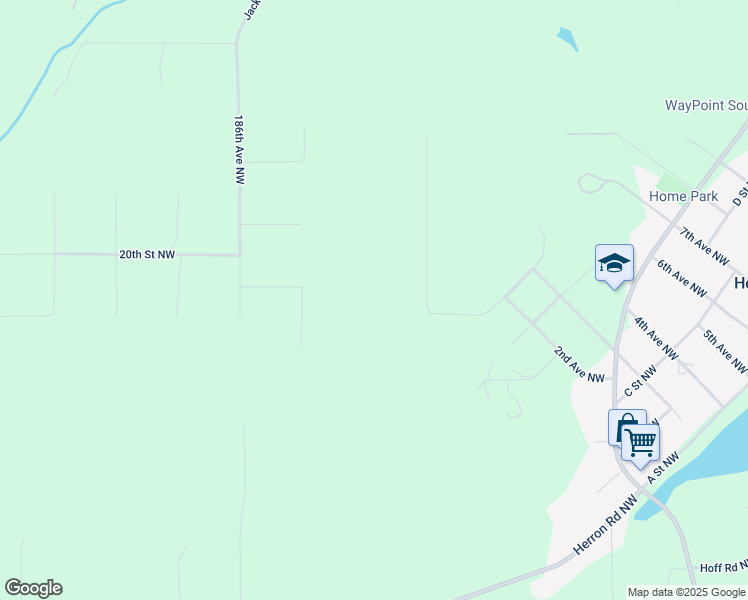 map of restaurants, bars, coffee shops, grocery stores, and more near 180th Avenue Northwest in Home