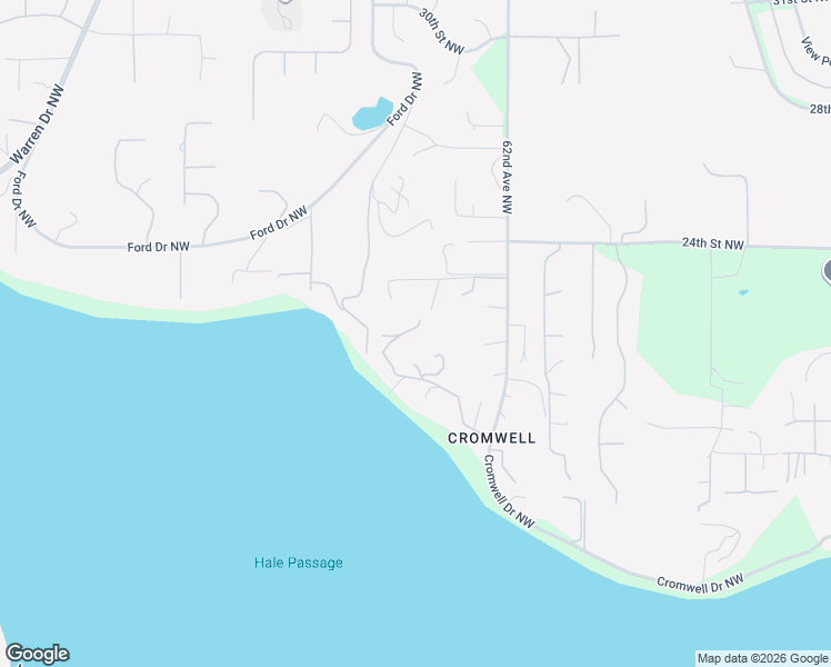 map of restaurants, bars, coffee shops, grocery stores, and more near 6519 Cromwell Beach Drive Northwest in Gig Harbor