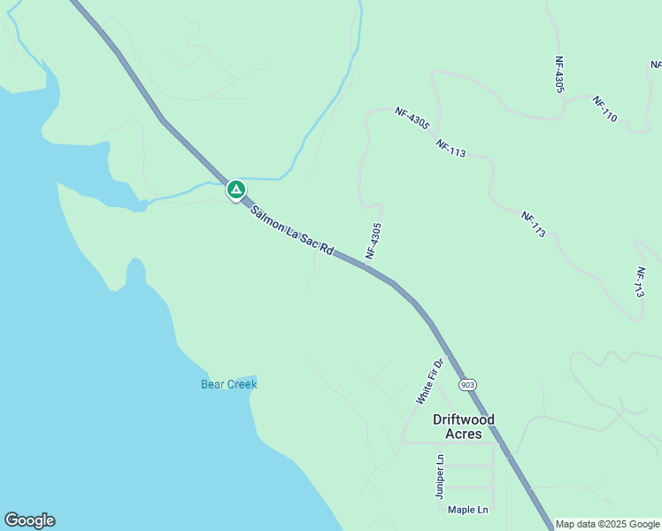map of restaurants, bars, coffee shops, grocery stores, and more near 14993 Salmon La Sac Road in Ronald