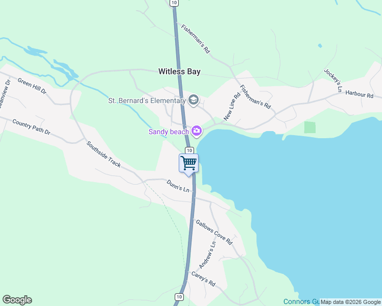 map of restaurants, bars, coffee shops, grocery stores, and more near 431 Newfoundland and Labrador 10 in Witless Bay