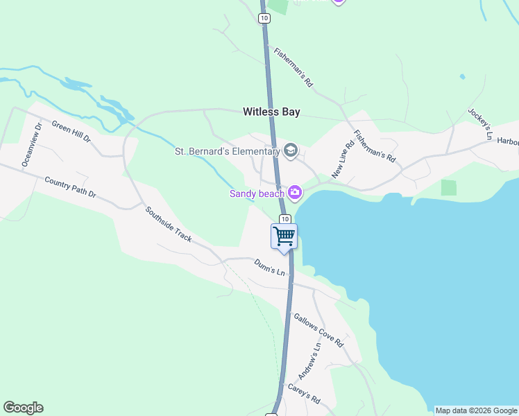 map of restaurants, bars, coffee shops, grocery stores, and more near 431 Newfoundland and Labrador 10 in Witless Bay