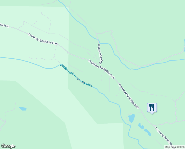 map of restaurants, bars, coffee shops, grocery stores, and more near 2991 Teanaway Road Middle Fork in Cle Elum