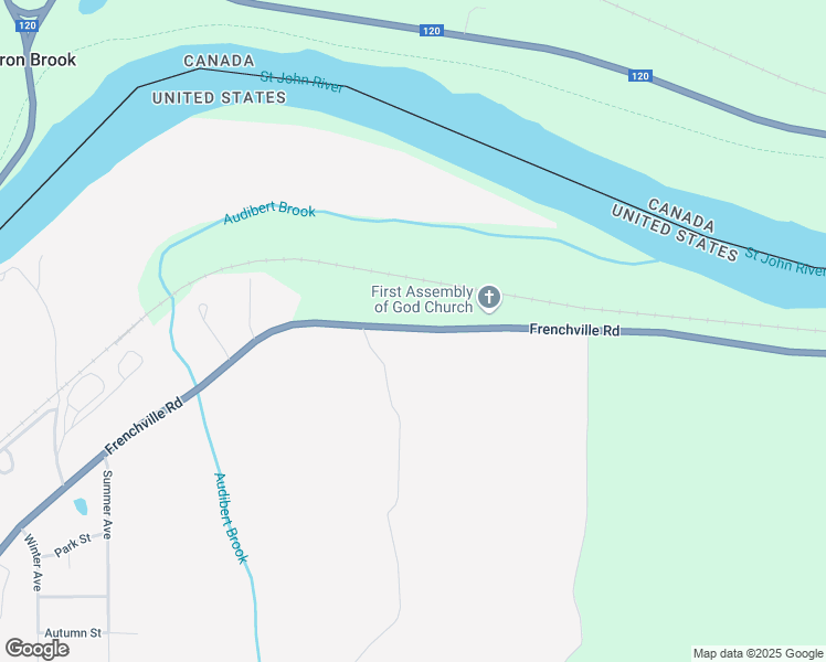 map of restaurants, bars, coffee shops, grocery stores, and more near 535 Frenchville Road in Fort Kent