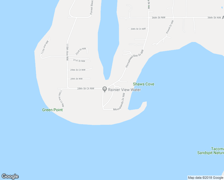 map of restaurants, bars, coffee shops, grocery stores, and more near 2816 Moorelands Avenue Northwest in Gig Harbor