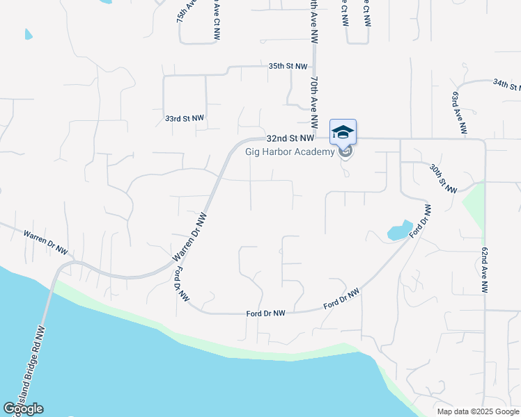 map of restaurants, bars, coffee shops, grocery stores, and more near 2813 73rd Avenue Northwest in Gig Harbor
