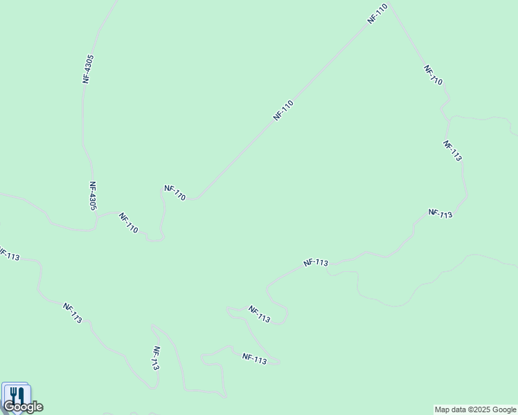 map of restaurants, bars, coffee shops, grocery stores, and more near National Forest Development Road 113 in Ronald