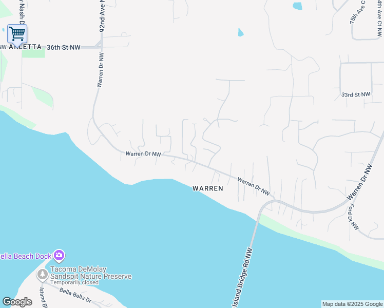 map of restaurants, bars, coffee shops, grocery stores, and more near 8512 29th Street Court Northwest in Gig Harbor
