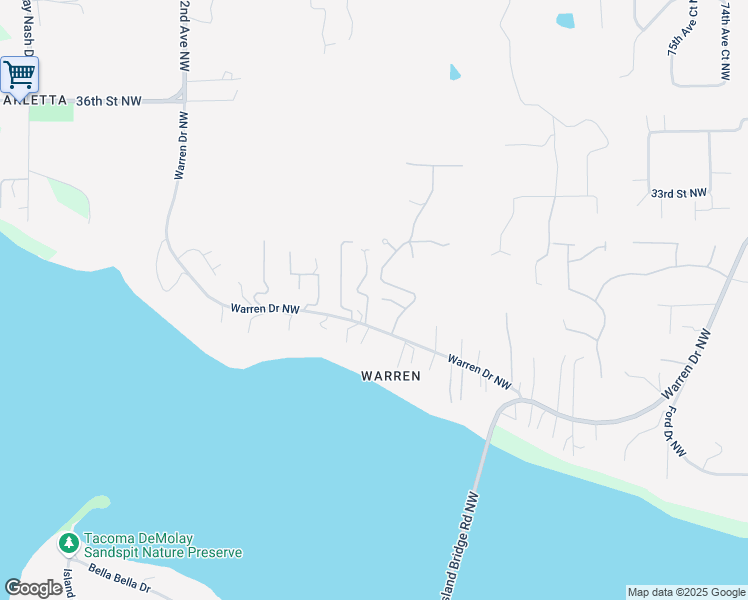map of restaurants, bars, coffee shops, grocery stores, and more near 8512 29th Street Court Northwest in Gig Harbor