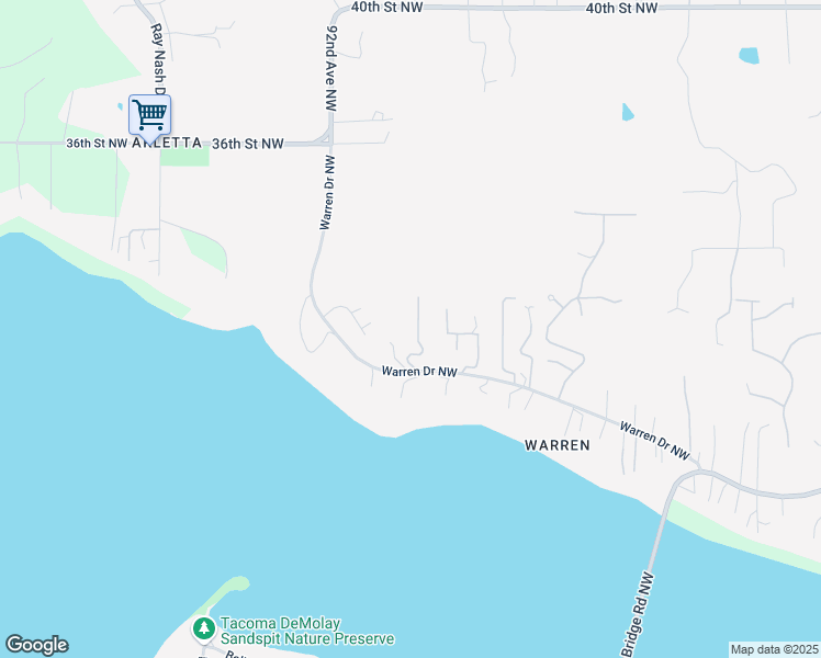 map of restaurants, bars, coffee shops, grocery stores, and more near 2924 89th Avenue Court Northwest in Gig Harbor