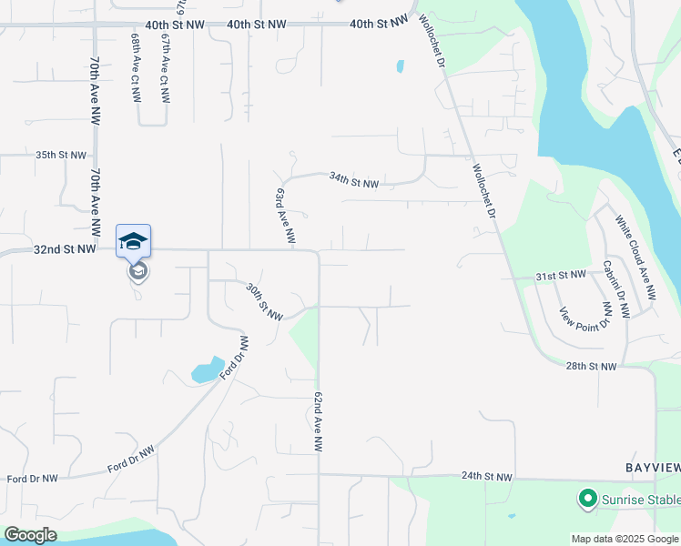 map of restaurants, bars, coffee shops, grocery stores, and more near 6116 31st Street Court Northwest in Gig Harbor