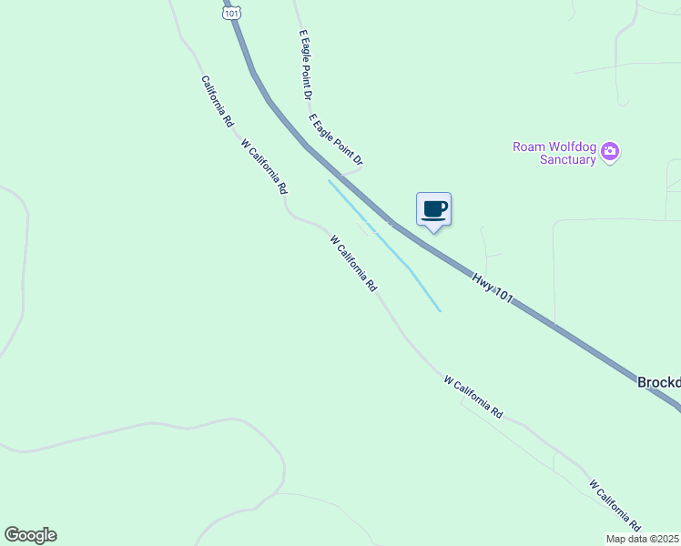 map of restaurants, bars, coffee shops, grocery stores, and more near 1241 West California Road in Shelton