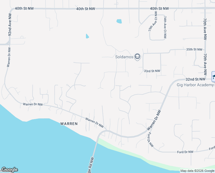 map of restaurants, bars, coffee shops, grocery stores, and more near 3020 80th Avenue Court Northwest in Gig Harbor