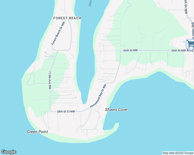 map of restaurants, bars, coffee shops, grocery stores, and more near 3306 Horsehead Bay Drive Northwest in Gig Harbor