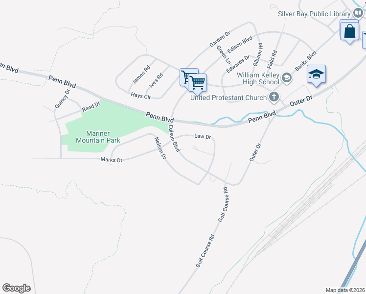 map of restaurants, bars, coffee shops, grocery stores, and more near 137 Edison Boulevard in Silver Bay