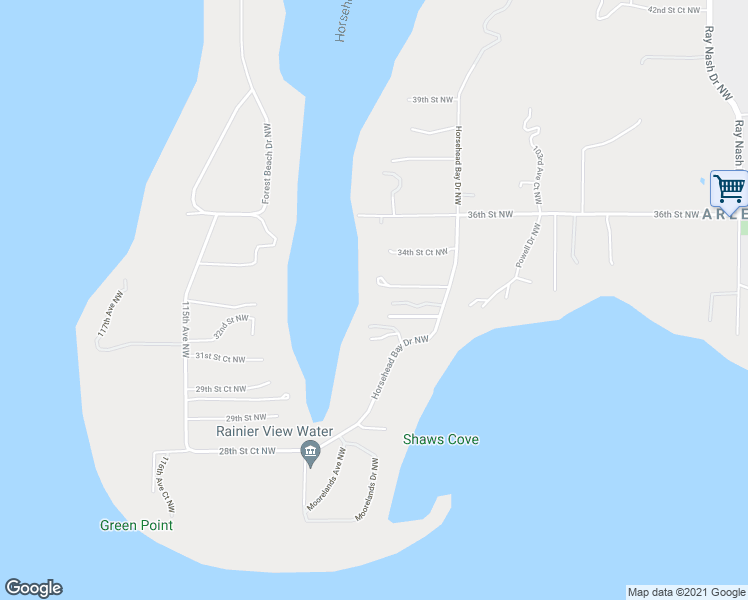 map of restaurants, bars, coffee shops, grocery stores, and more near 3306 Horsehead Bay Drive Northwest in Gig Harbor
