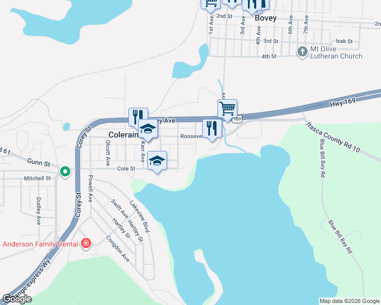map of restaurants, bars, coffee shops, grocery stores, and more near 209 Elizabeth Avenue in Coleraine