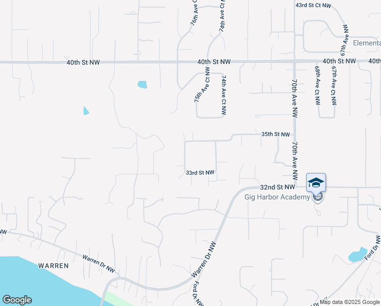 map of restaurants, bars, coffee shops, grocery stores, and more near 3418 77th Avenue Northwest in Gig Harbor