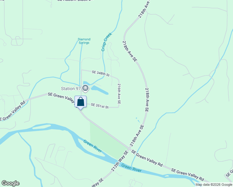 map of restaurants, bars, coffee shops, grocery stores, and more near 34833 215th Avenue Southeast in Auburn