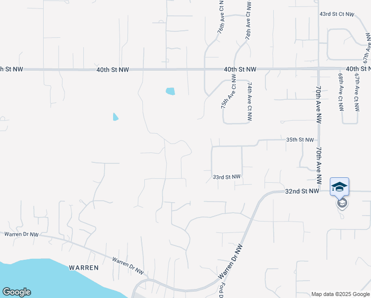 map of restaurants, bars, coffee shops, grocery stores, and more near 3414 79th Avenue Northwest in Gig Harbor