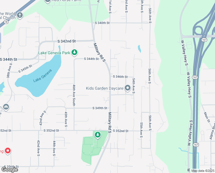 map of restaurants, bars, coffee shops, grocery stores, and more near 34633 Military Road South in Auburn