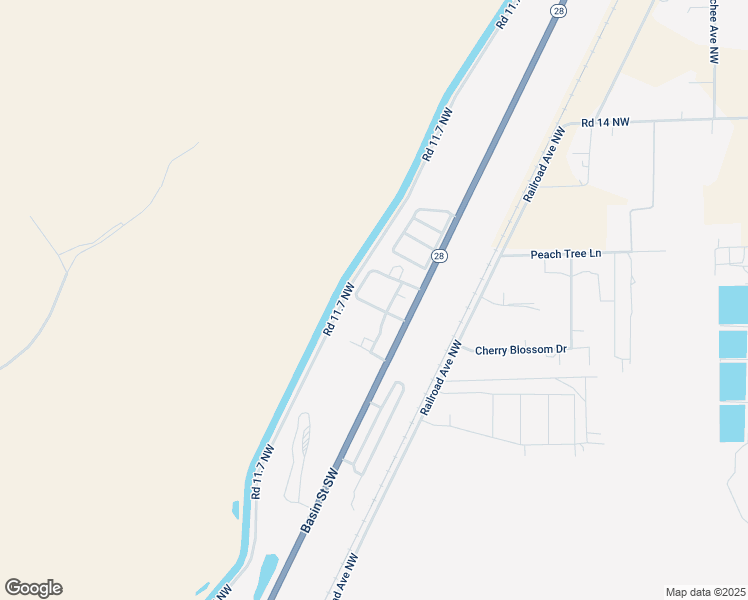 map of restaurants, bars, coffee shops, grocery stores, and more near 110 Loop Main in Ephrata