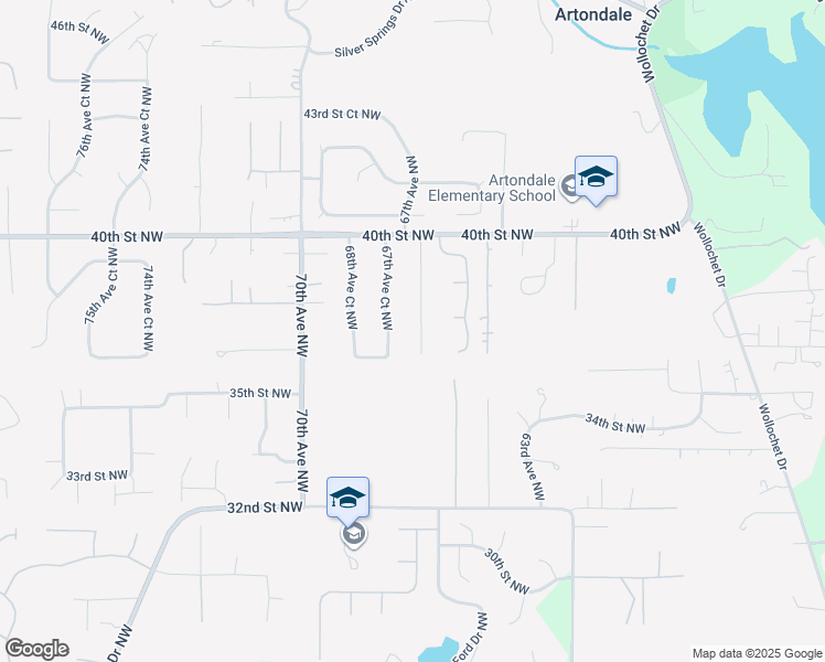 map of restaurants, bars, coffee shops, grocery stores, and more near 3609 67th Avenue Court Northwest in Gig Harbor