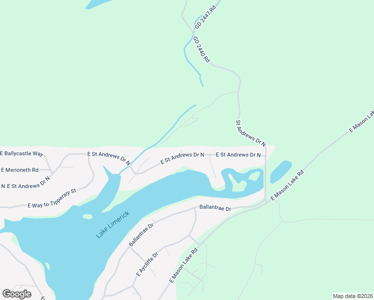 map of restaurants, bars, coffee shops, grocery stores, and more near 2291 East Saint Andrews Drive North in Shelton