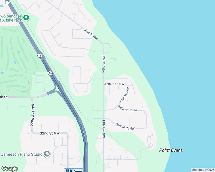 map of restaurants, bars, coffee shops, grocery stores, and more near 3704 13th Avenue Court Northwest in Gig Harbor