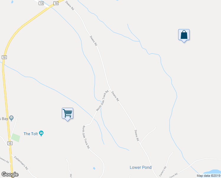 map of restaurants, bars, coffee shops, grocery stores, and more near Deans Road in Witless Bay