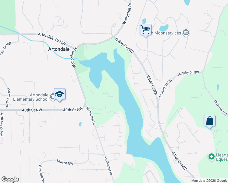 map of restaurants, bars, coffee shops, grocery stores, and more near 5744 Lagoon Lane Northwest in Gig Harbor