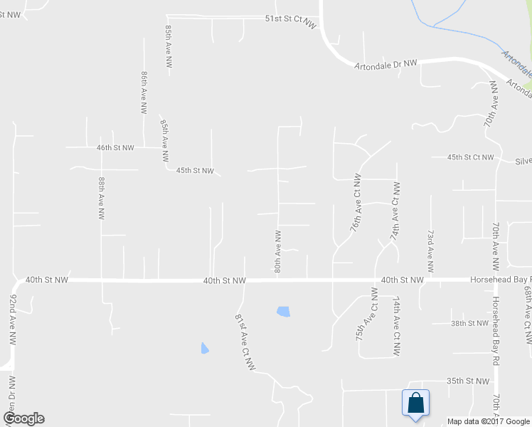 map of restaurants, bars, coffee shops, grocery stores, and more near 8115 43rd Street Northwest in Gig Harbor