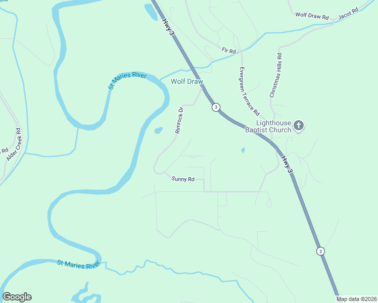 map of restaurants, bars, coffee shops, grocery stores, and more near 40 Aspen Lane in Saint Maries