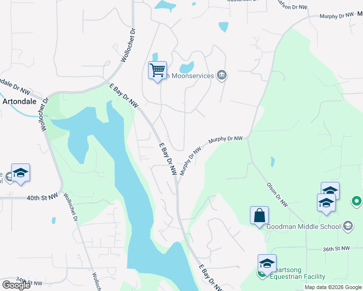 map of restaurants, bars, coffee shops, grocery stores, and more near 4310 Madrona Lane Northwest in Gig Harbor