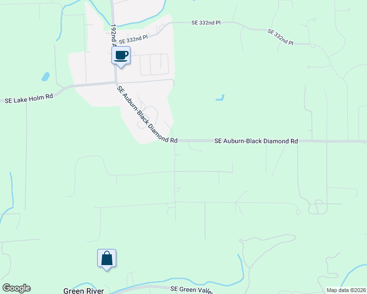map of restaurants, bars, coffee shops, grocery stores, and more near 19615 Southeast Auburn-Black Diamond Road in Auburn